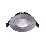Noxion LED Inclinabile Slim Faretti Argento Il Giro 6W 550lm 60D - 927 Bianco Molto Caldo | 85mm - IP54 - Dimmerabile - Miglior Resa Cromatica