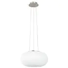 Eglo Luce Pendente Optica Acciaio Nichel Satinato | Adatto per 2x E27